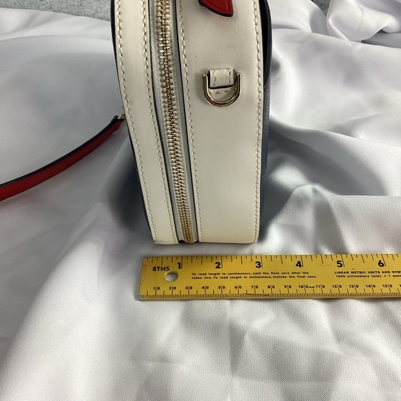MICHAEL KORS Jet Set Medium Pebbled Leather Crossbody Red, White, Blue $298 - Picture 13 of 13